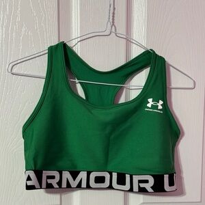 Green and Black Under Armour Sports Bra